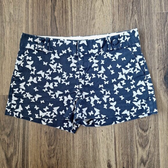 💙 Banana Republic Shorts Butterfly Print - Picture 1 of 8